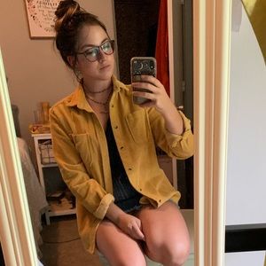 Cord button-up shirt